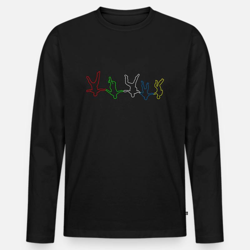 Headdown - Männer Premium Bio Langarmshirt - Schwarz