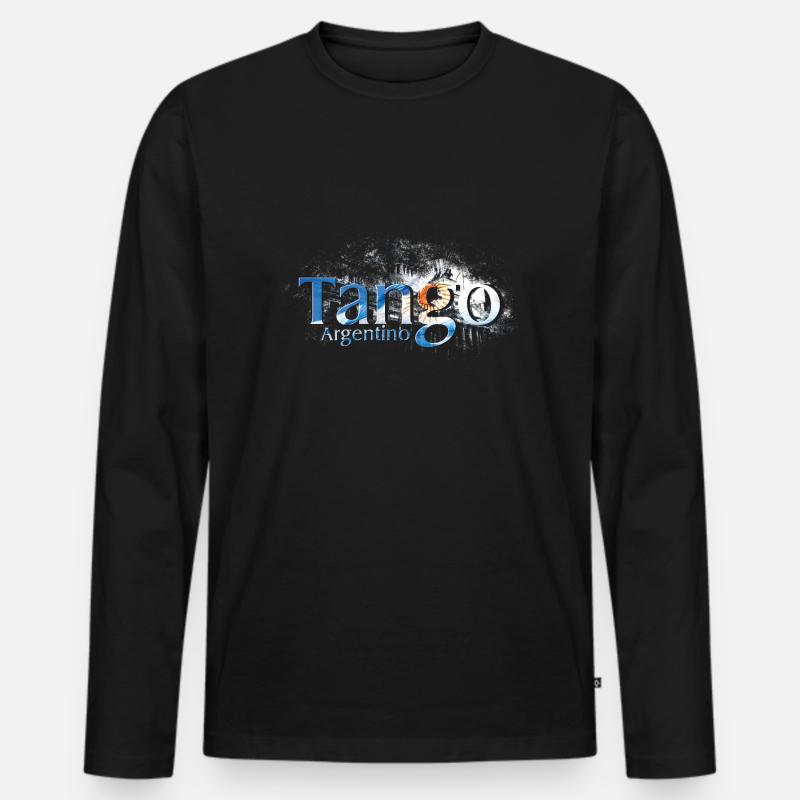 tango - Männer Premium Bio Langarmshirt - Schwarz
