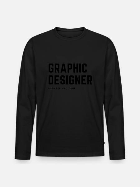 Graphic Designer - Männer Premium Bio Langarmshirt - Schwarz