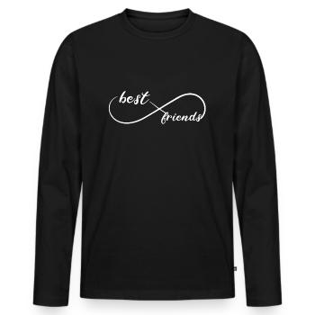 Best Friend Infinity Partner Look - Men's Premium Organic Long Sleeve Shirt - black - Front - Nico (187cm)