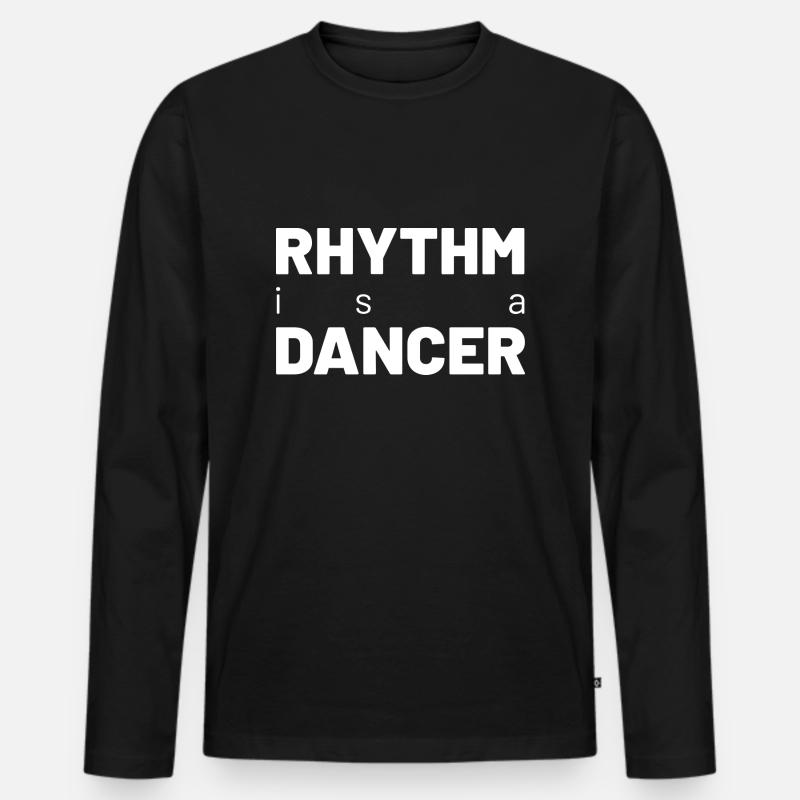 Rhythm is a dancer - Männer Premium Bio Langarmshirt - Schwarz