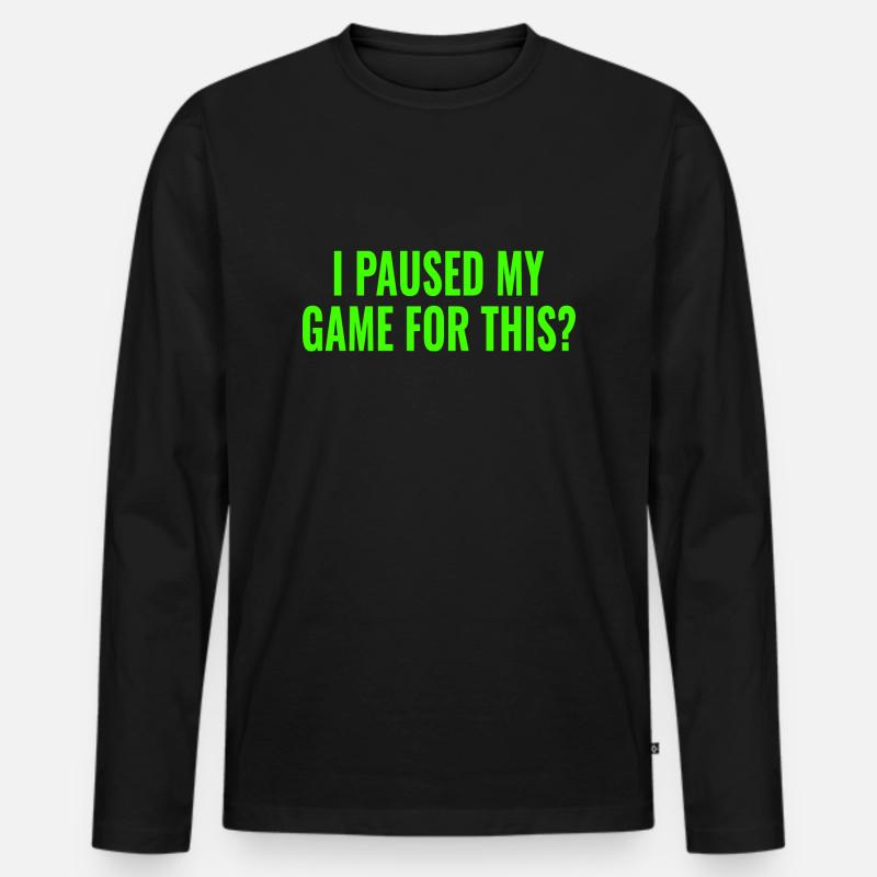Gaming Cooler Spruch Zocker - Männer Premium Bio Langarmshirt - Schwarz