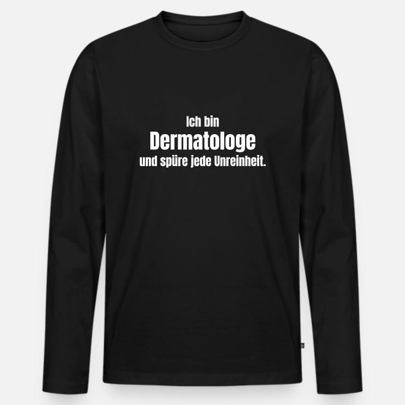 Dermatologe - Männer Premium Bio Langarmshirt - Schwarz