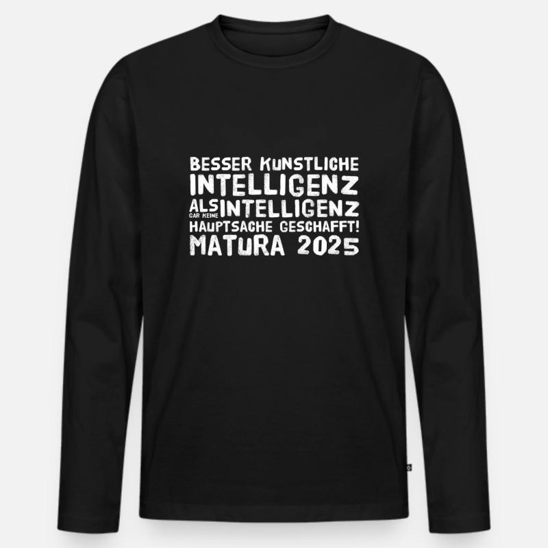 Matura - Männer Premium Bio Langarmshirt - Schwarz