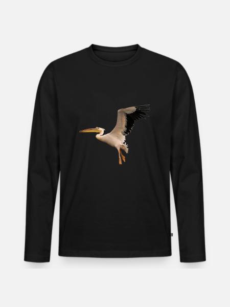 pelican pelicanbird bird1 - Men's Premium Organic Long Sleeve Shirt - black
