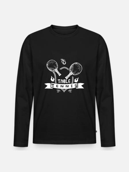 tennis de table 47 table - T-shirt manches longues Premium bio Homme - noir