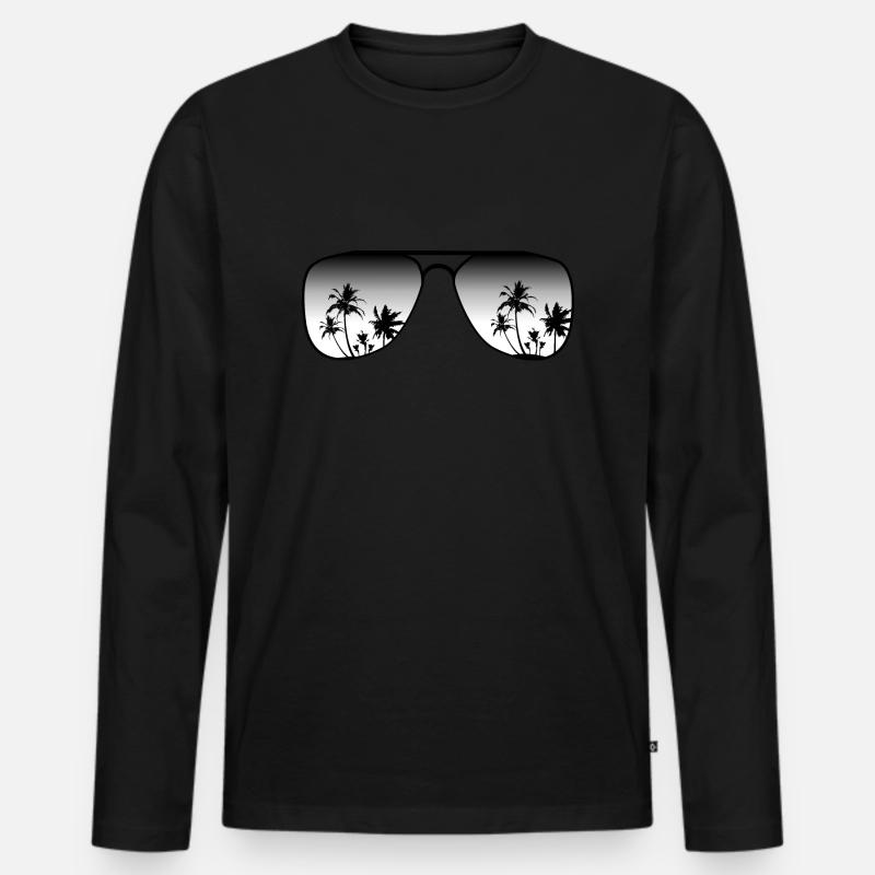Sonnenbrille - Männer Premium Bio Langarmshirt - Schwarz