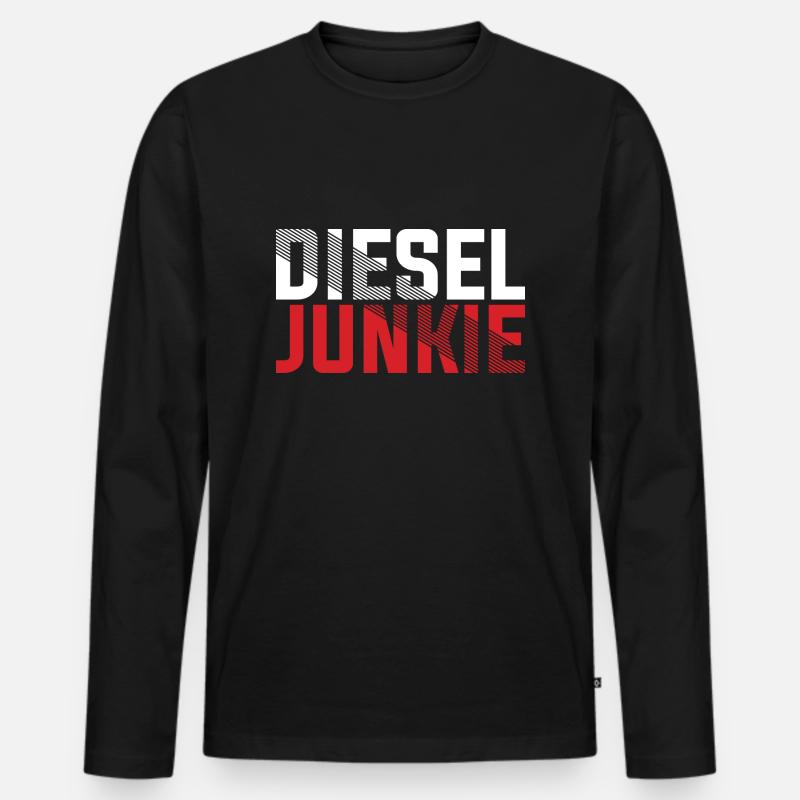 Diesel Junkie - Männer Premium Bio Langarmshirt - Schwarz