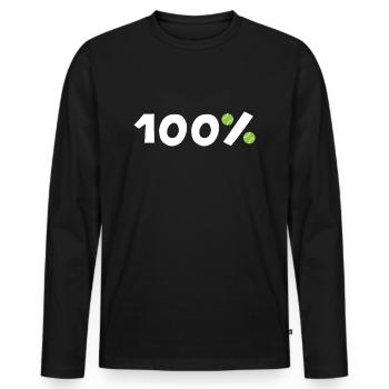 tennis matchball tennis ball tennis court - Men's Premium Organic Long Sleeve Shirt - black - Front - Nico (187cm)