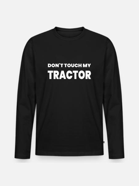 Traktor - Männer Premium Bio Langarmshirt - Schwarz