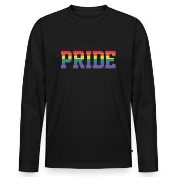Pride Rainbow Gay Pride LGBTQ - Men's Premium Organic Long Sleeve Shirt - black - Front - Nico (187cm)