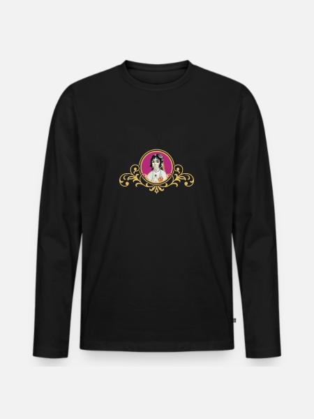 Eine Perserin - Iran - Männer Premium Bio Langarmshirt - Schwarz