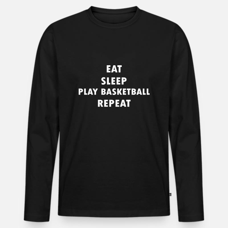 Basketball - Männer Premium Bio Langarmshirt - Schwarz