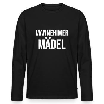 Marathon Running Jogging - Männer Premium Bio Langarmshirt - Schwarz - Vorne - Nico (187cm)