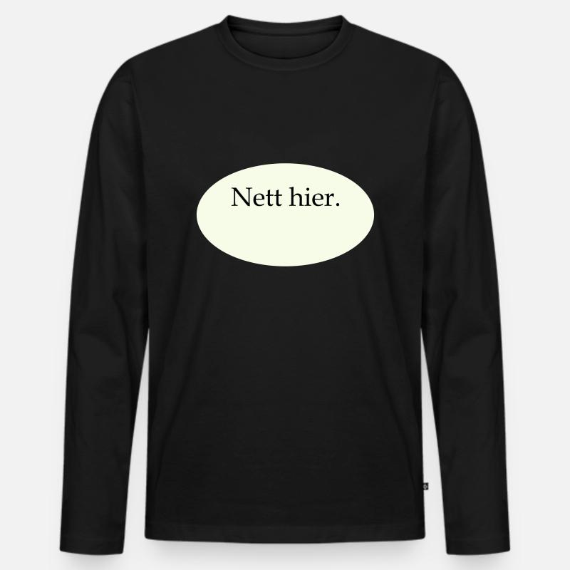 Nice Here Blank Template - Men's Premium Organic Long Sleeve Shirt - black