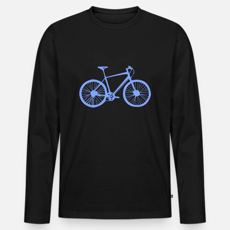 fahrrad rad - Männer Premium Bio Langarmshirt - Schwarz