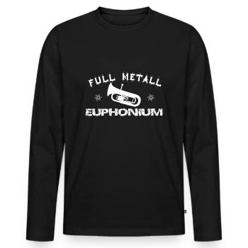 full-metall-euphonium - Männer Premium Bio Langarmshirt - Schwarz - Vorne - Nico (187cm)
