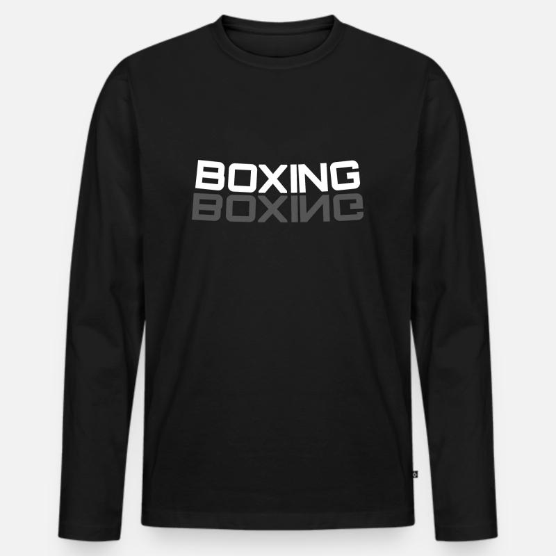BOXING - Männer Premium Bio Langarmshirt - Schwarz