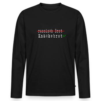 free ukraine slava ukraini boykott russland - Männer Premium Bio Langarmshirt - Schwarz - Vorne - Nico (187cm)
