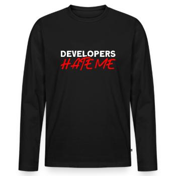 QA Ingenieur QA Tester Software Tester - Männer Premium Bio Langarmshirt - Schwarz - Vorne - Nico (187cm)