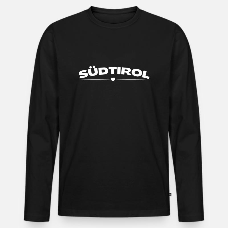 Südtirol - Männer Premium Bio Langarmshirt - Schwarz