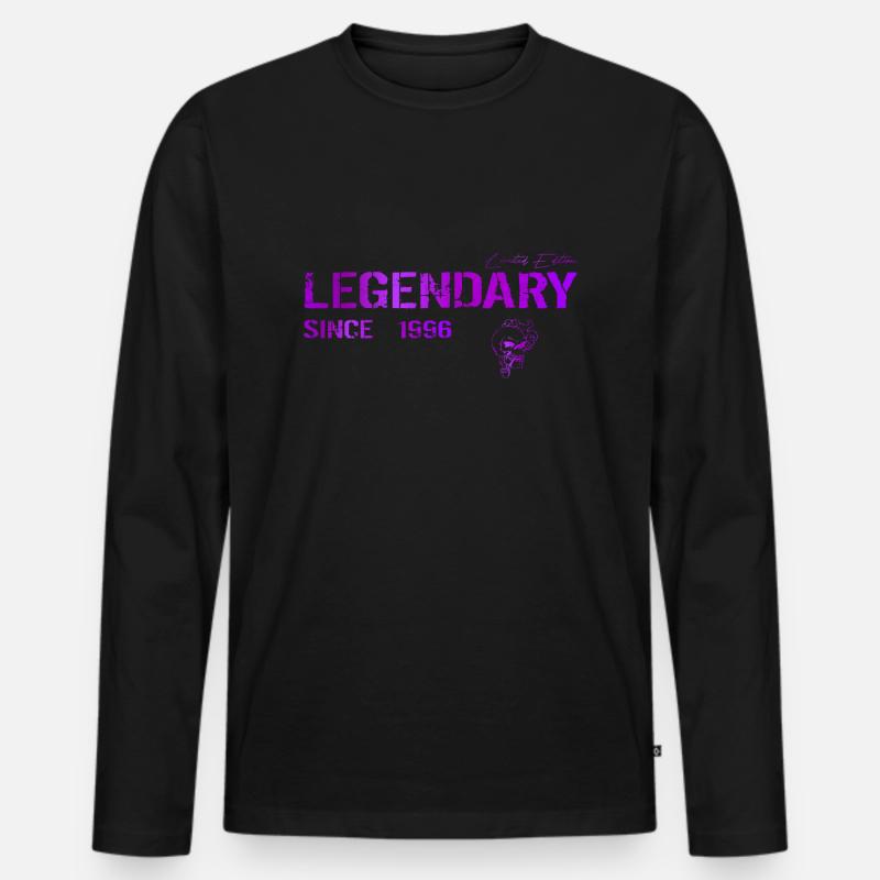 Legendary since 1996 Geschenk - Männer Premium Bio Langarmshirt - Schwarz