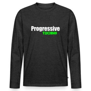Progressive techno - Men's Premium Organic Long Sleeve Shirt - heather anthracite - Front - Nico (187cm)