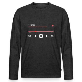 Trance - Men's Premium Organic Long Sleeve Shirt - heather anthracite - Front - Nico (187cm)
