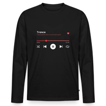 Transe - T-shirt manches longues Premium bio Homme - noir - Devant - Nico (187cm)