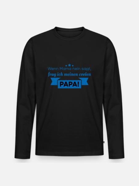 Lustige Babysprüche - Männer Premium Bio Langarmshirt - Schwarz