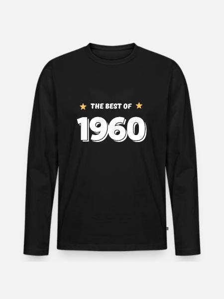 Best of 1960 - Men's Premium Organic Long Sleeve Shirt - black