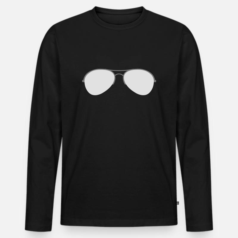 Die Aviator Goggles - Männer Premium Bio Langarmshirt - Schwarz