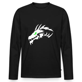 Dragon - T-shirt manches longues Premium bio Homme - noir - Devant - Nico (187cm)