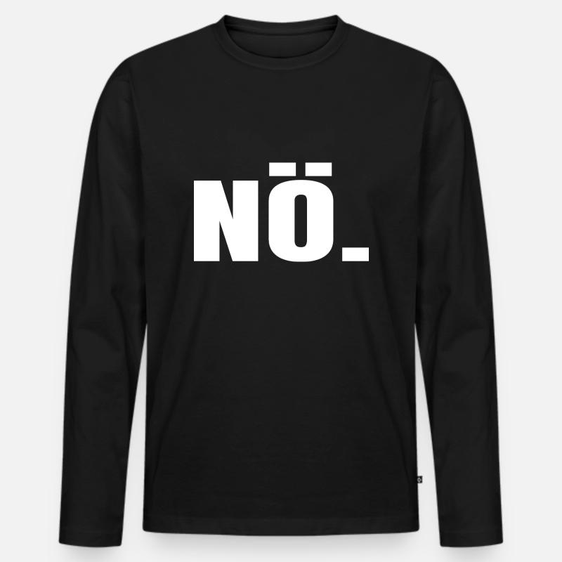 Nö - Männer Premium Bio Langarmshirt - Schwarz