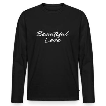 Electronic music Beautiful Love Gift - Men's Premium Organic Long Sleeve Shirt - black - Front - Nico (187cm)