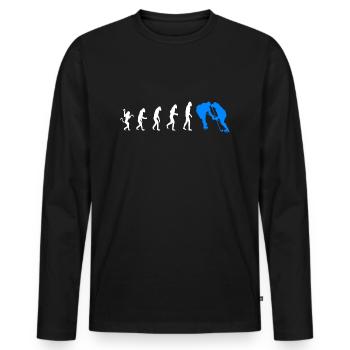 Eishockey Evolution Hockey Geschnenkidee - Männer Premium Bio Langarmshirt - Schwarz - Vorne - Nico (187cm)