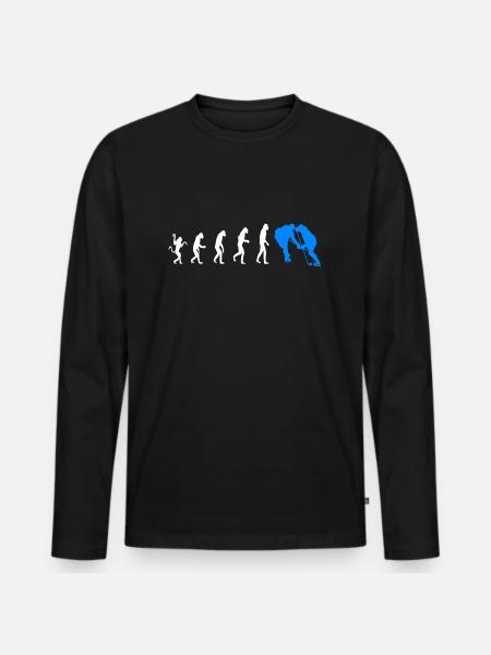 Eishockey Evolution Hockey Geschnenkidee - Männer Premium Bio Langarmshirt - Schwarz