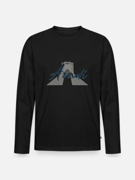 Azadi Tower - Persian Art (Iran) - Men's Premium Organic Long Sleeve Shirt - black