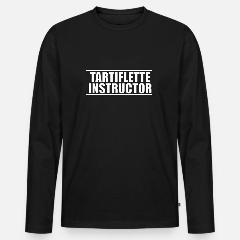 Tartiflette-Instruktor - Männer Premium Bio Langarmshirt - Schwarz