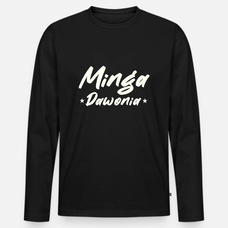 Minga Spruch vit à Munich - T-shirt manches longues Premium bio Homme - noir