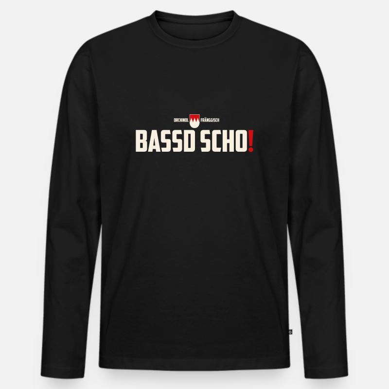 Bassd scho! - Männer Premium Bio Langarmshirt - Schwarz