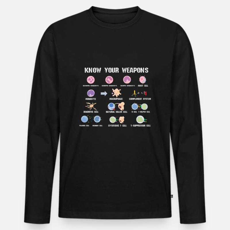 Biologe Zellen Enzyme - Männer Premium Bio Langarmshirt - Schwarz