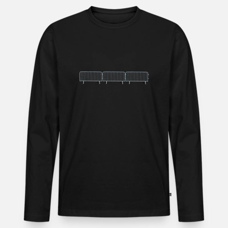 Absperrung - Männer Premium Bio Langarmshirt - Schwarz