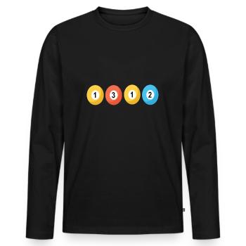 1312 acab - Männer Premium Bio Langarmshirt - Schwarz - Vorne - Nico (187cm)
