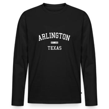 Arlington - Texas - USA - United States of America - Men's Premium Organic Long Sleeve Shirt - black - Front - Nico (187cm)