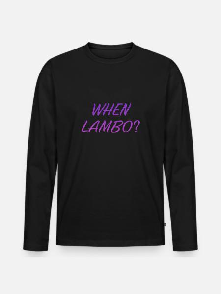 WHEN LAMBO PURPLE - Men's Premium Organic Long Sleeve Shirt - black