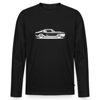 Car Dad Classic Car Lover American Muscle Car Mech - T-shirt manches longues Premium bio Homme - noir - Devant - Nico (187cm)
