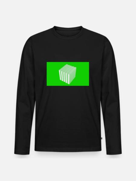 Cube - Men's Premium Organic Long Sleeve Shirt - black
