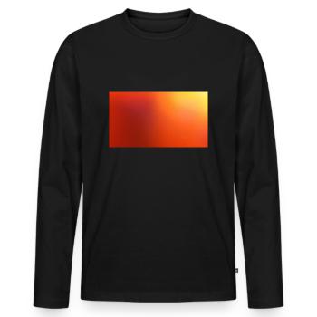 Édition dorée - T-shirt manches longues Premium bio Homme - noir - Devant - Nico (187cm)