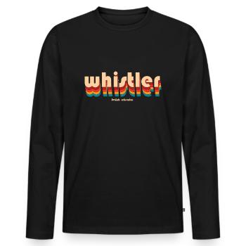 Retro Whistler British Columbia - Men's Premium Organic Long Sleeve Shirt - black - Front - Nico (187cm)